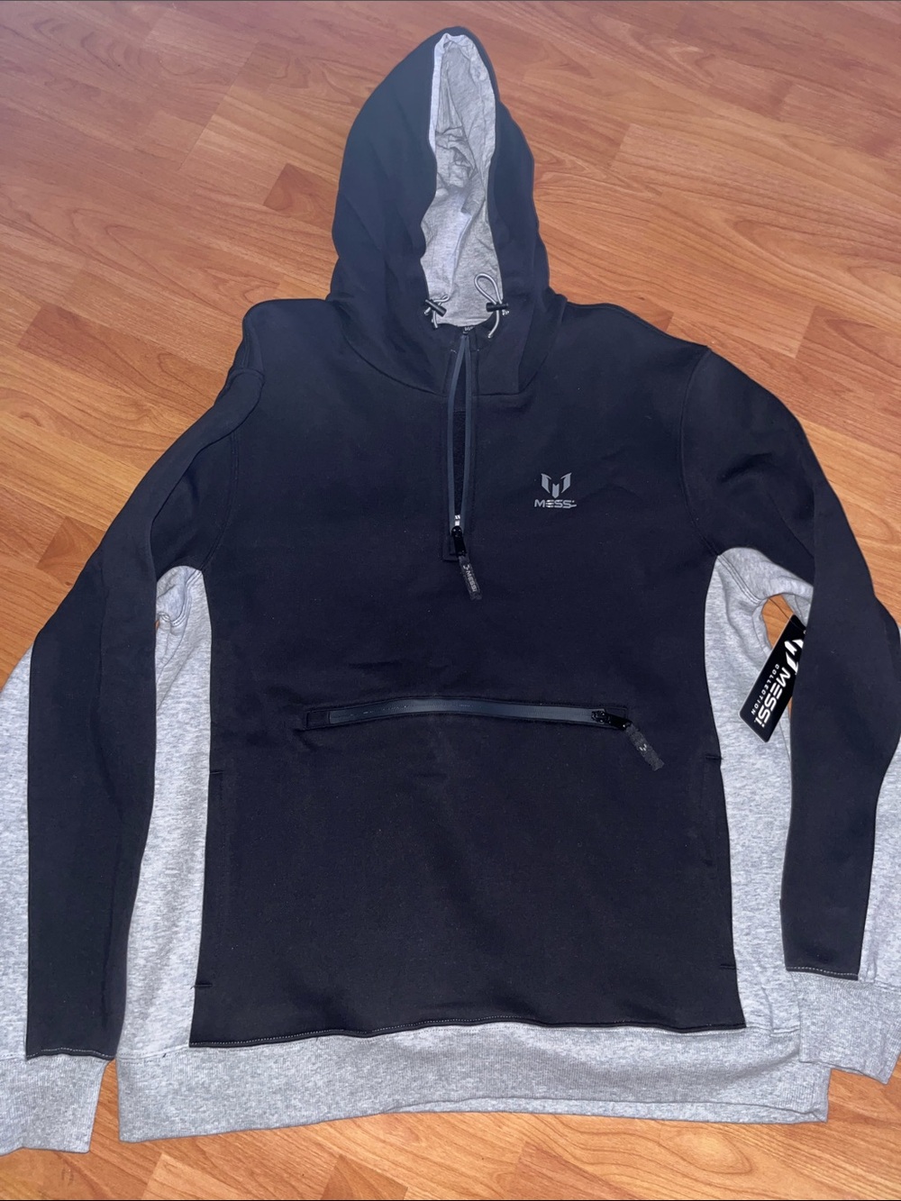 Messi Collection Black & Gray Two-Tone Hoodie